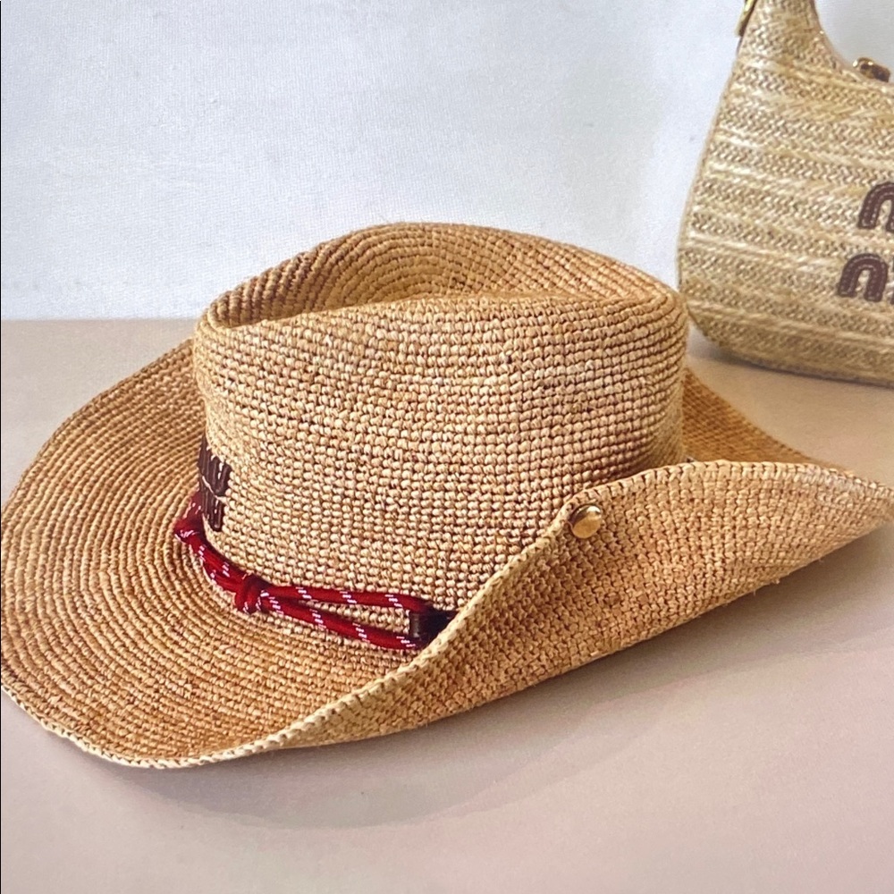 Classic Miu Miu Sun Straw Hat - Picture 5 of 8